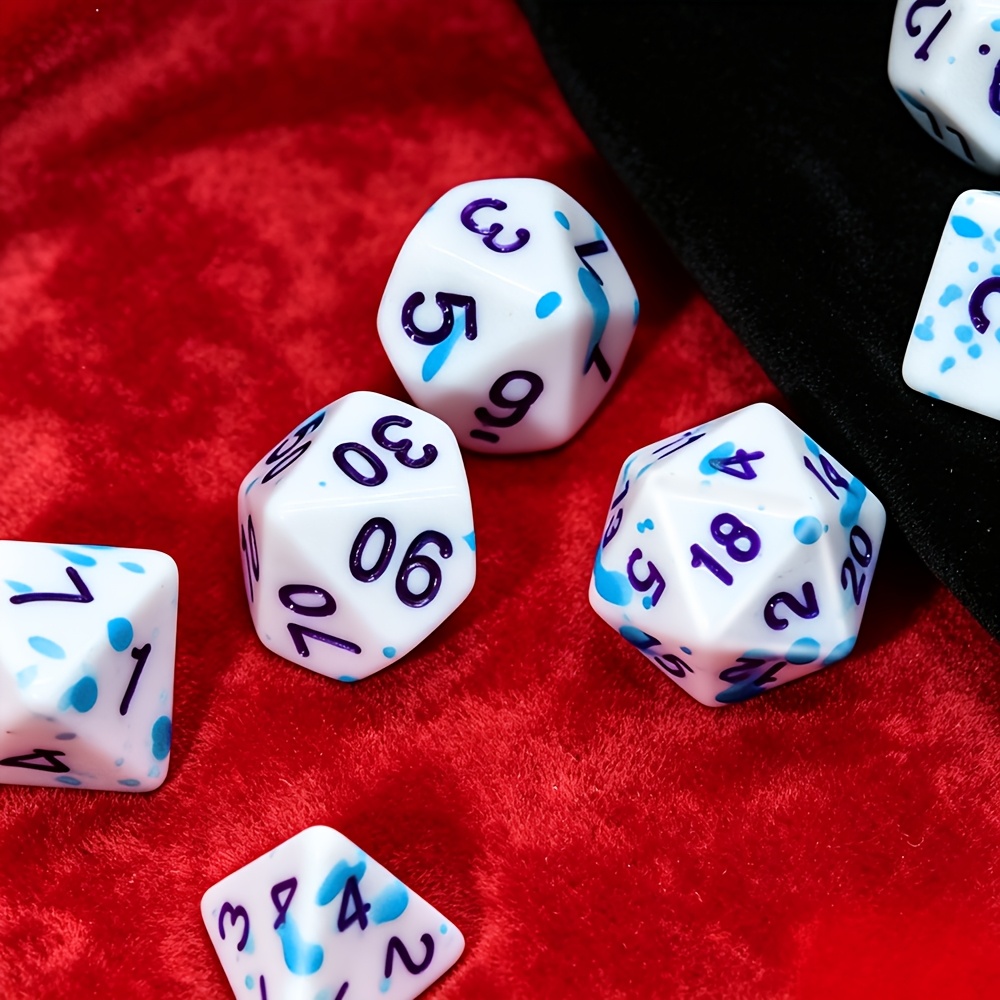 7pcs Glow-In-The-Dark Multi-Sided Game Dice Set